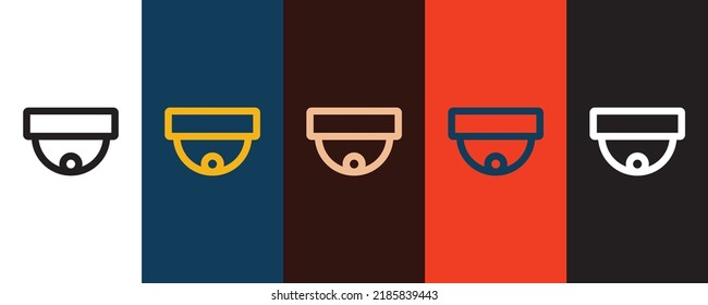 Cctv camera outline icon illustration isolated vector sign symbol