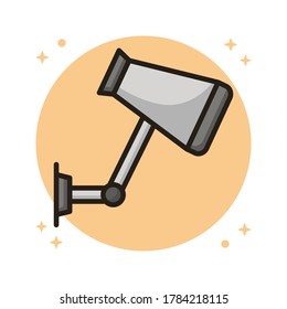 CCTV Camera Protect Icon Design. Security System Control Camera Vector Illustration