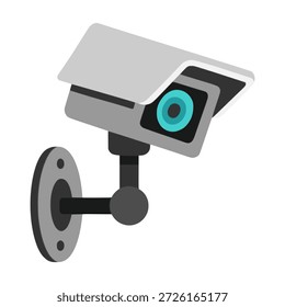CCTV camera security and surveillance protection safety control flat color vector illustration template design