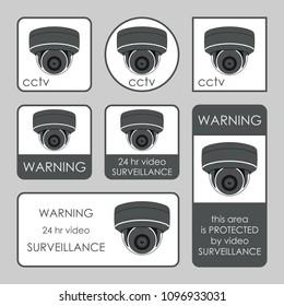 CCTV Camera. Security Surveillance System. Vector Isolated Illustration