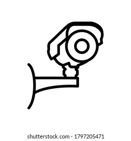 cctv camera security symbol line icon, Vector Illustration