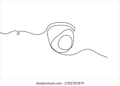 Cámara CCTV arte de una sola línea minimalista esquema de seguridad dispositivo de ilustración
