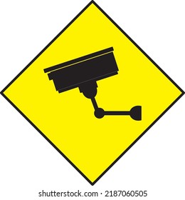 Cctv Camera Symbol Vector Yellow Color Stock Vector (Royalty Free ...