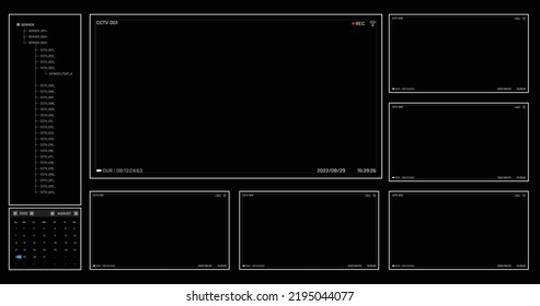 CCTV camera user interface surveillance camera system for security, IP cam network technology for security, NVR and DVR camera UI template