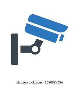 icono de color de glifo vectorial de cámara cctv 