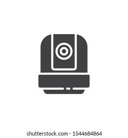 CCTV camera vector icon. filled flat sign for mobile concept and web design. Security camera glyph icon. Symbol, logo illustration. Vector graphics