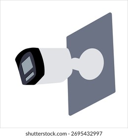 ILUSTRACIÓN VECTORIAL de la cámara CCTV, concepto de vigilancia y filmación