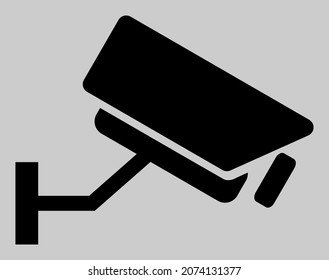 CCTV camera vector illustration. An isolated flat icon illustration of CCTV camera with nobody.