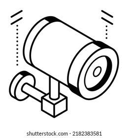 Cctv camera vector in isometric design 