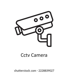 Cctv Camera Vector Outline Icon Design illustration. Housekeeping Symbol on White background EPS 10 File