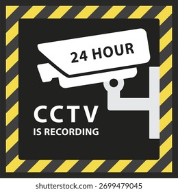 
La señal de advertencia de la cámara CCTV está funcionando