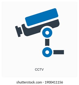 concepto de icono de conexión de cámaras CCTV