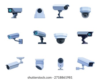 Cámaras de CCTV. Cámara de vigilancia aislada para el tráfico, carreteras, calles urbanas. Video Sistemas del espía, equipo de seguridad para el hogar o al aire libre, sistema de Vector sapid de los controles de seguridad