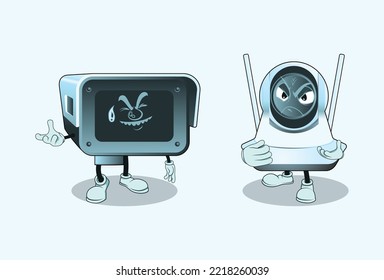CCTV Cartoon Characters with face expression
