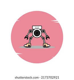 ilustración vectorial de mascota de caracteres cctv, adecuada para iconos, logotipos, mascotas, carteles, anuncios, carteles, folletos, etc.