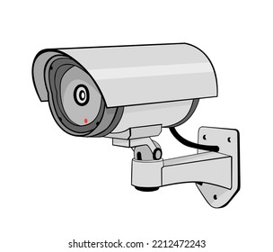 CCTV (Closed Circuit Television) Icon Vector Illustration Isolated On White Background