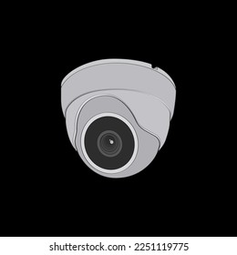 Cctv in coloring vector style, isolated on white background. Cctv in coloring vector style for coloring book. 
