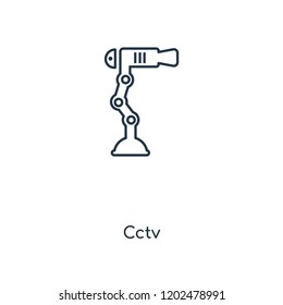 Cctv concept line icon. Linear Cctv concept outline symbol design. This simple element illustration can be used for web and mobile UI/UX.