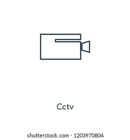 Cctv concept line icon. Linear Cctv concept outline symbol design. This simple element illustration can be used for web and mobile UI/UX.