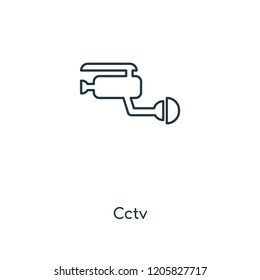 Cctv concept line icon. Linear Cctv concept outline symbol design. This simple element illustration can be used for web and mobile UI/UX.