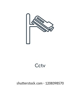 Cctv concept line icon. Linear Cctv concept outline symbol design. This simple element illustration can be used for web and mobile UI/UX.