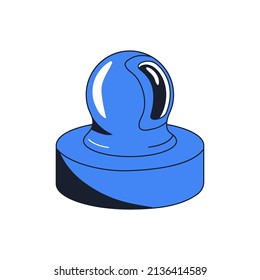 CCTV control and safety. Camera for video surveillance and observation. Security cam on stand for home privacy. Recording system, warning icon. Flat vector illustration isolated on white background