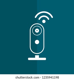 Control CCTV en un vector de icono del hogar inteligente