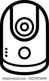 Cctv doodle vector icon and illustration