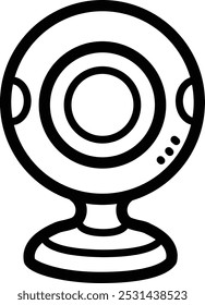 Ícone e ilustração vetorial de doodle Cctv