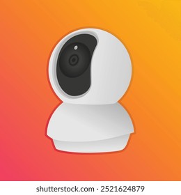 CCTV ELEMENT,CCTV FLAT DESIGN,VECTOR CCTV,CCTV SMART HOME ON GRADIENT BACKGROUND