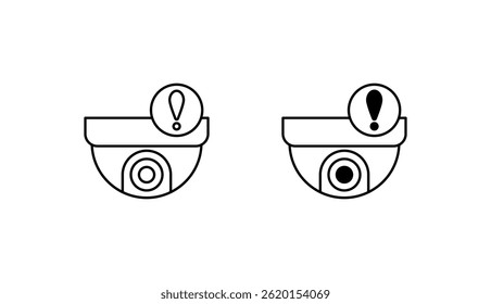 CCTv Error icon design with white background stock illustration