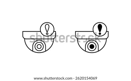 CCTv Error icon design with white background stock illustration