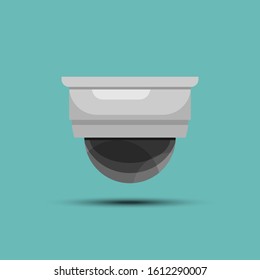 CCTV flat icon design with shadow and color background