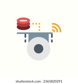 icono plano cctv, icono aislado en fondo claro, perfecto para sitio web, blog, logotipo, diseño gráfico, medios sociales, interfaz de usuario, aplicación móvil