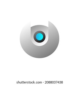 CCTV Con Icono plano Ilustración Vector