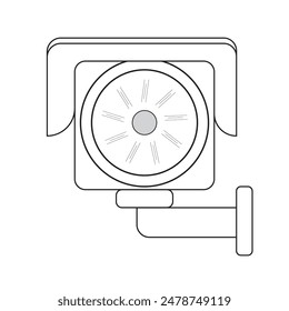 CCTV flat vector icon. equipment use