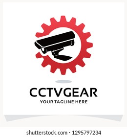 CCTV Gear Logo Design Template Inspiration
