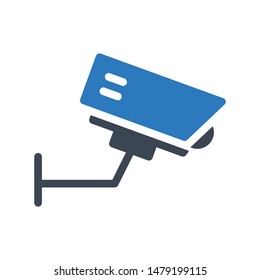 CCTV glyph colour vector icon