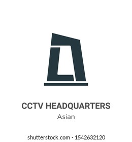 Cctv headquarters vector icon on white background. Flat vector cctv headquarters icon symbol sign from modern asian collection for mobile concept and web apps design.