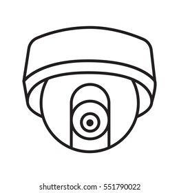 Cctv hidden camera linear icon. Thin line illustration. Contour symbol. Vector isolated outline drawing