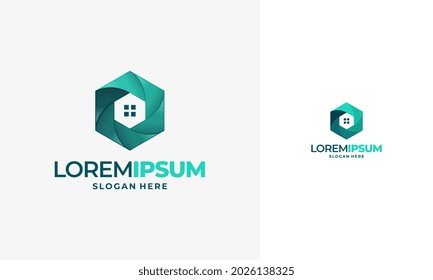 CCTV Home Concept vector logo template., Secure Camera CCTV Logo Template Design Vector