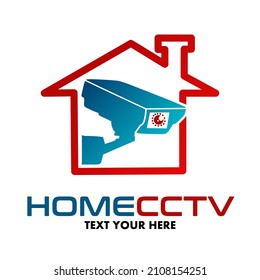 CCTV Home vector logo template. This design use camera and house symbol. Suitable for technology.