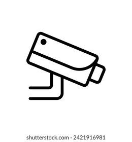 CCTV, Ilustración del logotipo del icono de esquema del hotel. Juego de iconos del hotel. Adecuado Para Diseño Web, Logotipo, Aplicación