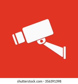 The cctv icon. Camera and surveillance, security, observation symbol. Flat Vector illustration