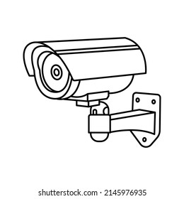 CCTV icon. Caution surveillance camera in operation sign. vector illustration