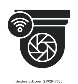 Cctv Icon Glyph Style. Vector Illustration For Graphic Design