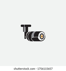 CCTV icon illustration of a black vector design