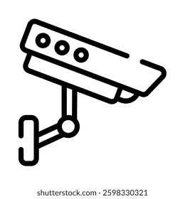 CCTV icon illustration in line style. Perfect for website mobile app presentation. Suitable for any user interface and user experience
