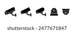 CCTV icon isolated on white background.