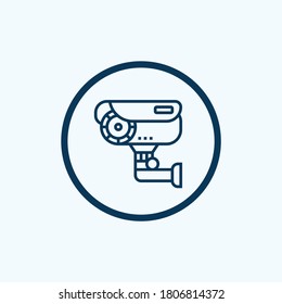 icono cctv aislado en fondo blanco a partir de la colección de señales y prohibiciones. icono de cctv moda y moderno símbolo de cctv para logotipo, web, aplicación